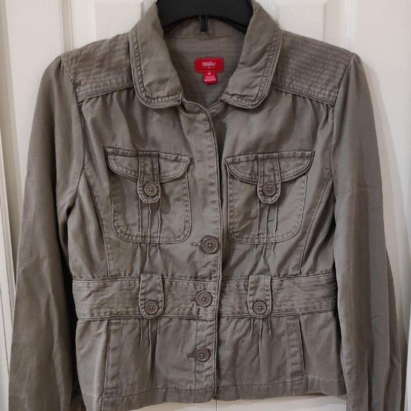 Mossimo Women's Long Sleeve Button Front Casual Cotton Jacket Medium - Picture 1 of 3